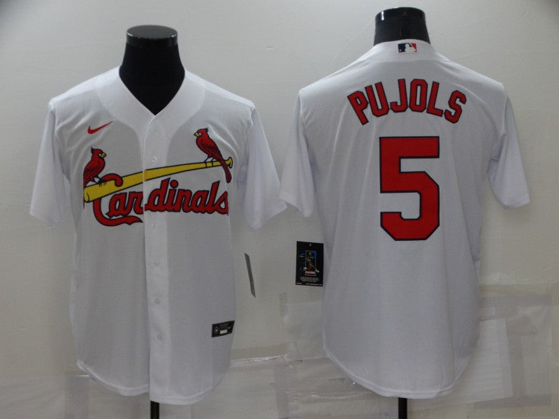 Men's St. Louis Cardinals Albert Pujols White Replica Baseball Jersey