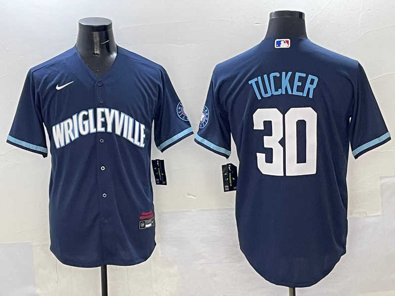 Men's Chicago Cubs Kyle Tucker Navy City Connect Limited Player Jersey