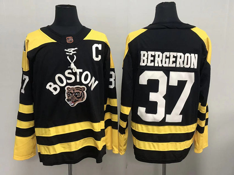 Men's Boston Bruins Patrice Bergeron Black Player Game Jersey