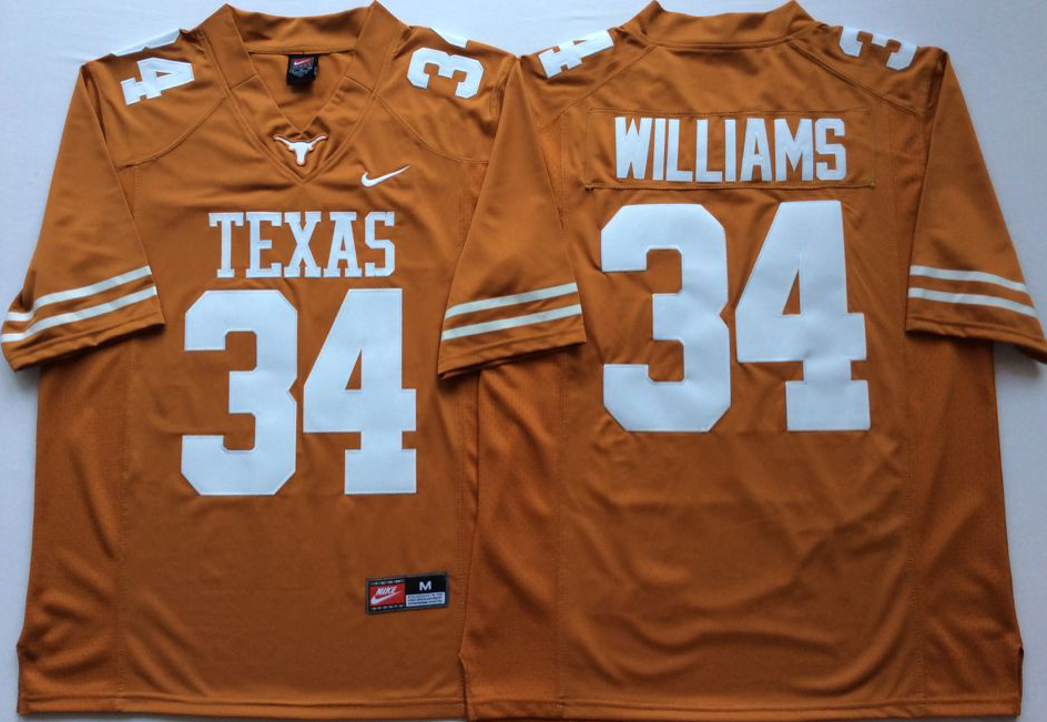 Men's Texas Longhorns Ricky Williams Orange Replica Team Jersey