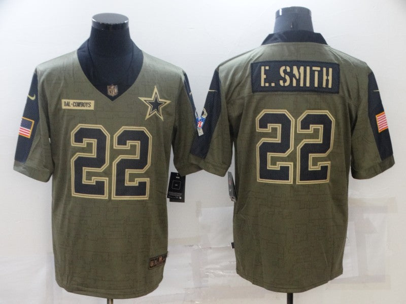 Men's Dallas Cowboys Emmitt Smith Brown Game Player Jersey
