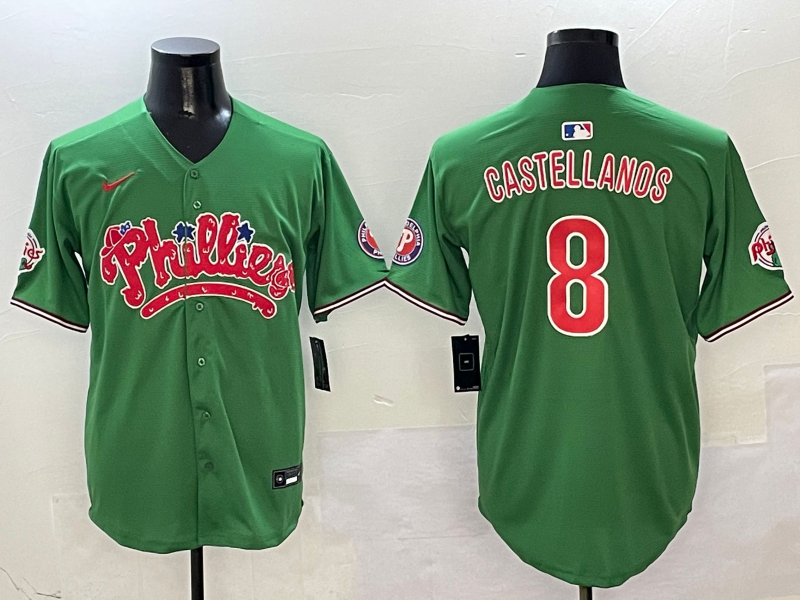 Men's Philadelphia Phillies Nick Castellanos Green Game Jersey