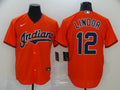 Men's Cleveland Guardians Francisco Lindor Orange Replica Baseball Jersey