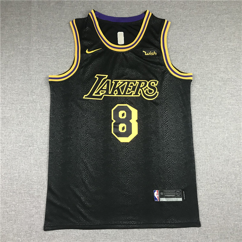 Men's Los Angeles Lakers Kobe Bryant -24 Black Mamba City Edition Swingman Jersey Black