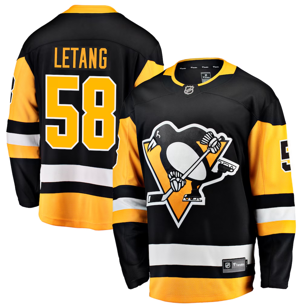 Men's Pittsburgh Penguins Kris Letang Fanatics Black Player Jersey