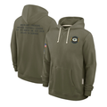 Men's Green Bay Packers Olive 2025 Salute to Service Sideline Standard Issue Dri-FIT Hoodie