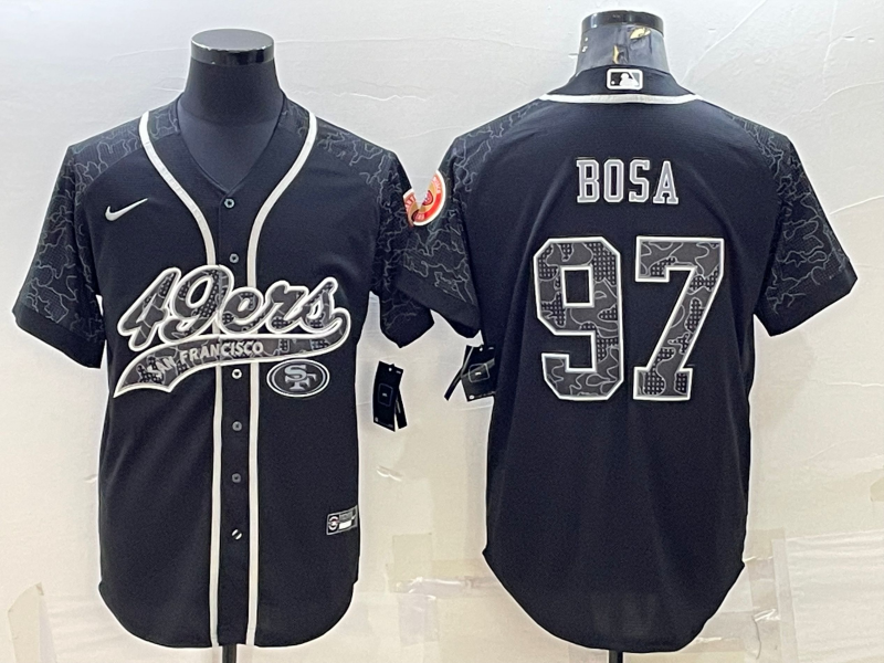 Men's San Francisco 49ers Nick Bosa Black Retired Player RFLCTV Limited Jersey Joint Edition