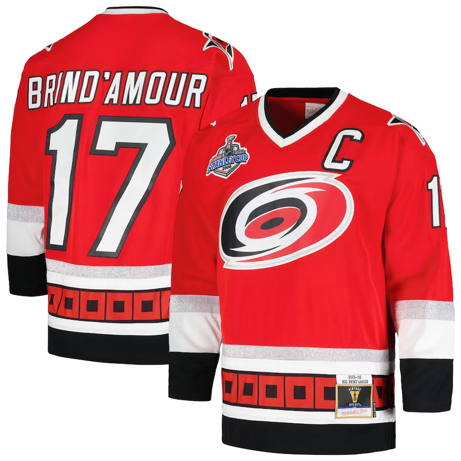 Men's Carolina Hurricanes Rod Brind'Amour Red Home Breakaway Player Jersey