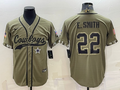 Men's Dallas Cowboys Emmitt Smith Olive 2022 Salute To Service Limited Jersey Joint Edition