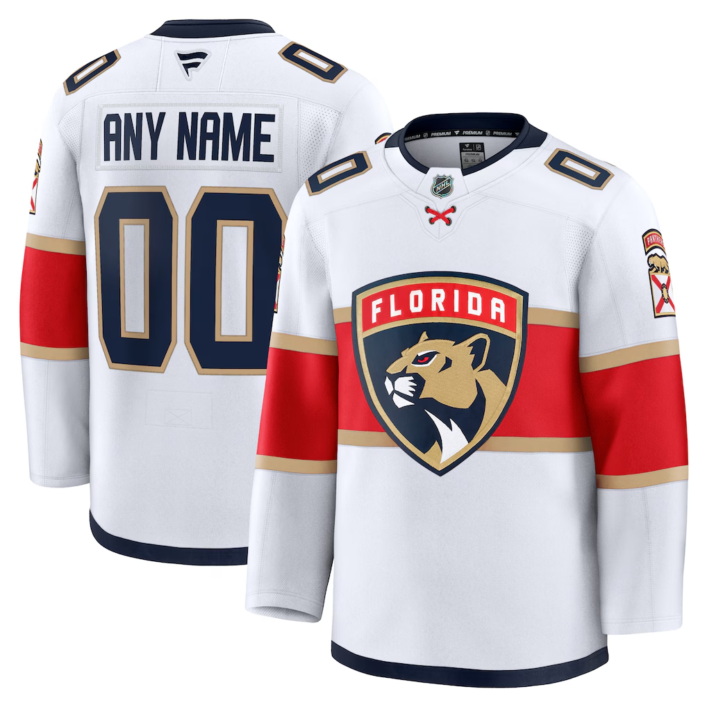 Men's Florida Panthers Fanatics White Home Breakaway Custom Jersey