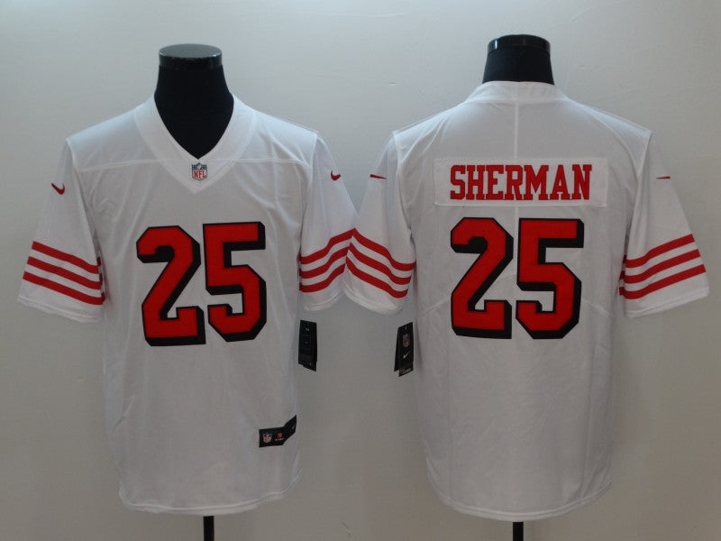 Men's San Francisco 49ers Richard Sherman White Game Player Jersey