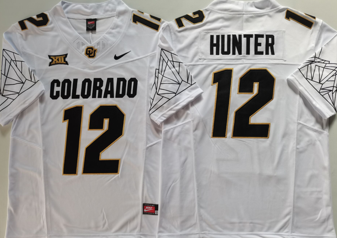 Men's Colorado Buffaloes Travis Hunter White Jersey