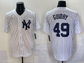 Men's New York Yankees Dominic Guidry White Replica Player Jersey