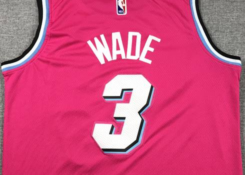 Men's Miami Heat Dwyane Wade Pink Swingman Player Jersey
