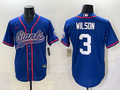 Men's New York Giants Russell Wilson Royal Game Jersey