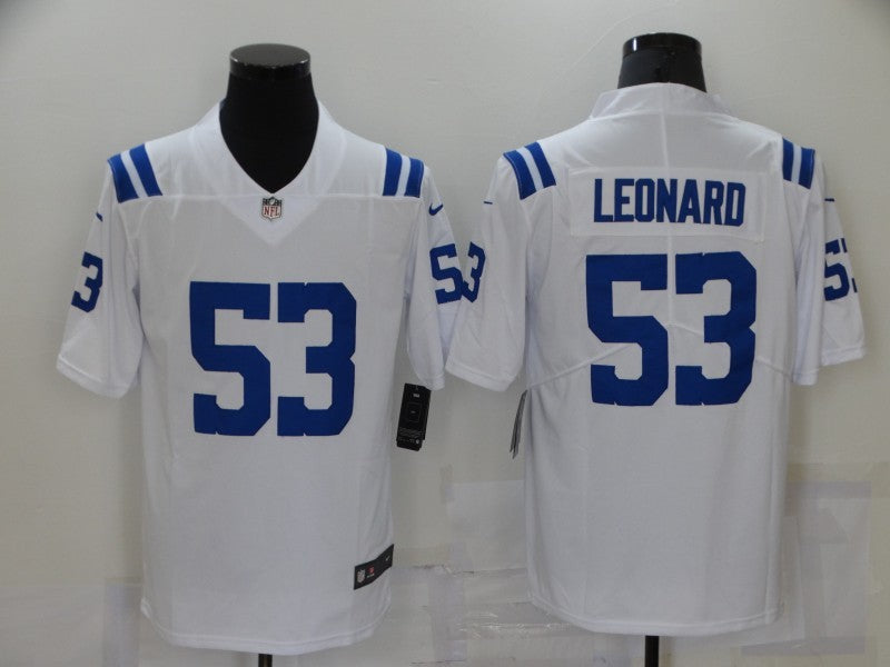 Men's Indianapolis Colts Shaquille Leonard White Game Player Jersey