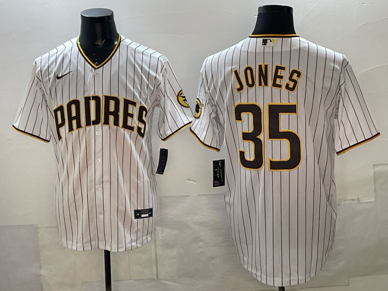Men's San Diego Padres Drew Jones White Home Limited Player Jersey