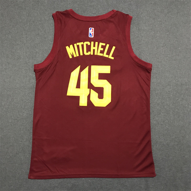 Men's Cleveland Cavaliers Donovan Mitchell Burgundy Swingman Jersey - Icon Edition