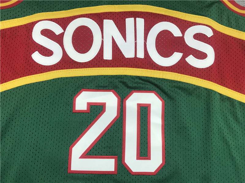 Men's Seattle Supersonics Gary Payton Green Throwback Swingman Jersey