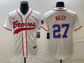 Men's Atlanta Braves Austin Riley White Replica Player Jersey Joint Edition