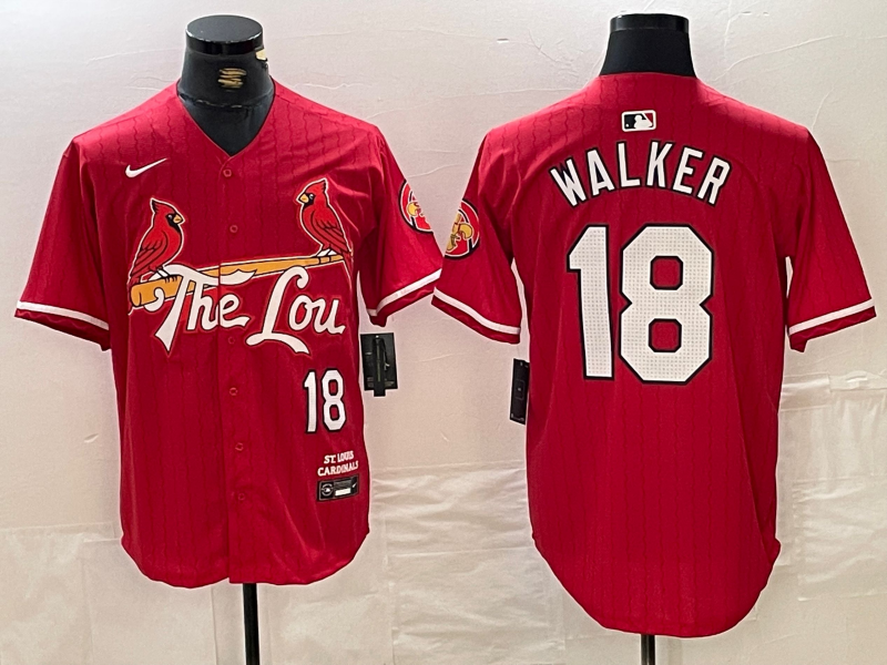 Men's St. Louis Cardinals Jordan Walker Red 2024 City Connect Limited Player Jersey