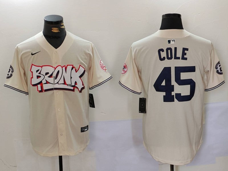 Men's New York Yankees Gerrit Cole Cream Limited Player Jersey