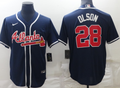 Men's Atlanta Braves Matt Olson Navy Replica Jersey