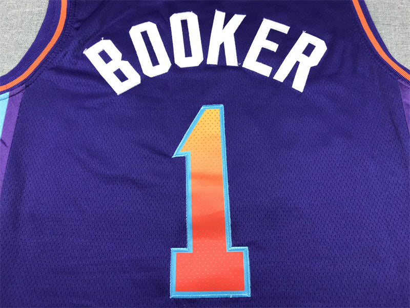 Men's Phoenix Suns Devin Booker Purple 2023/24 Swingman Jersey - City Edition