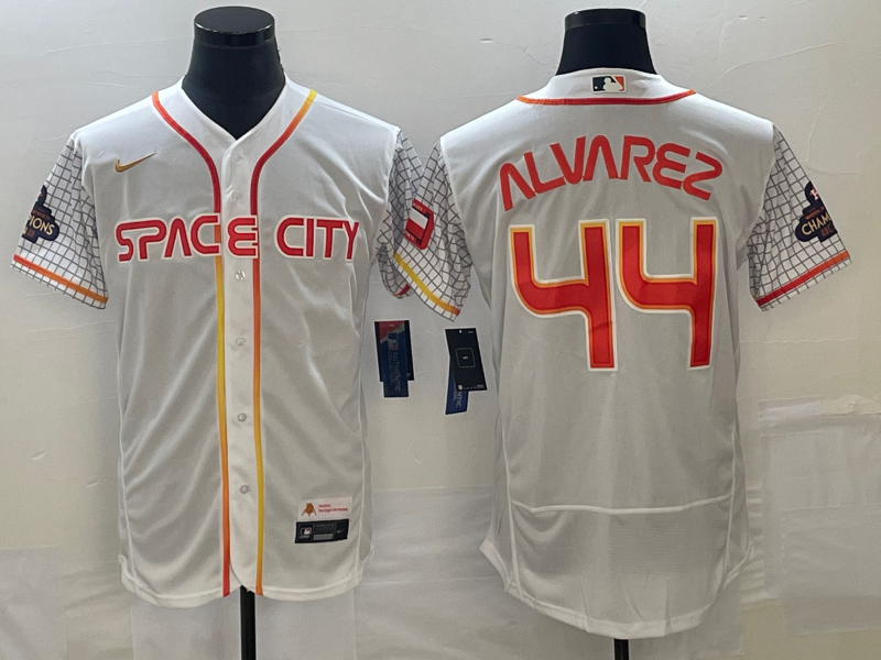 Men's Houston Astros Yordan Alvarez White City Connect Replica Player Jersey