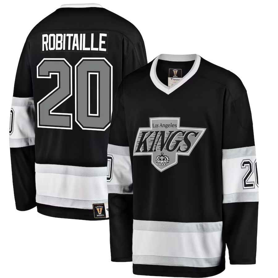 Men's Los Angeles Kings Luc Robitaille Black Premier Breakaway Retired Player Jersey