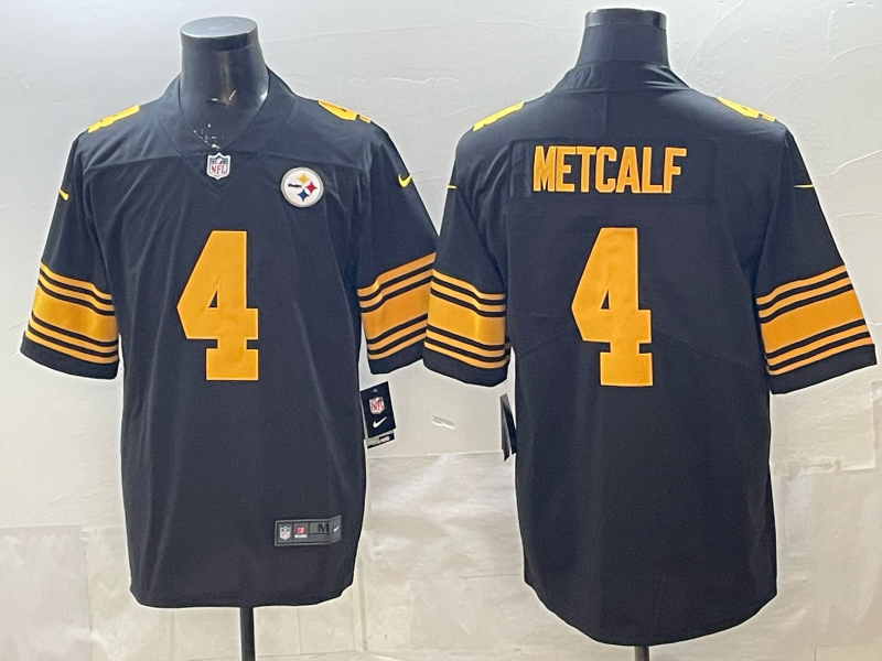 Men's Pittsburgh Steelers DK Metcalf Black Alternate Game Jersey