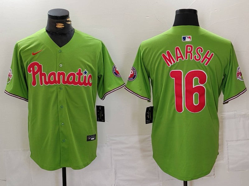 Men's Philadelphia Phillies Brandon Marsh Green Limited Player Jersey