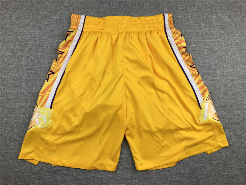 Men's Los Angeles Lakers Yellow City Edition Basketball Shorts