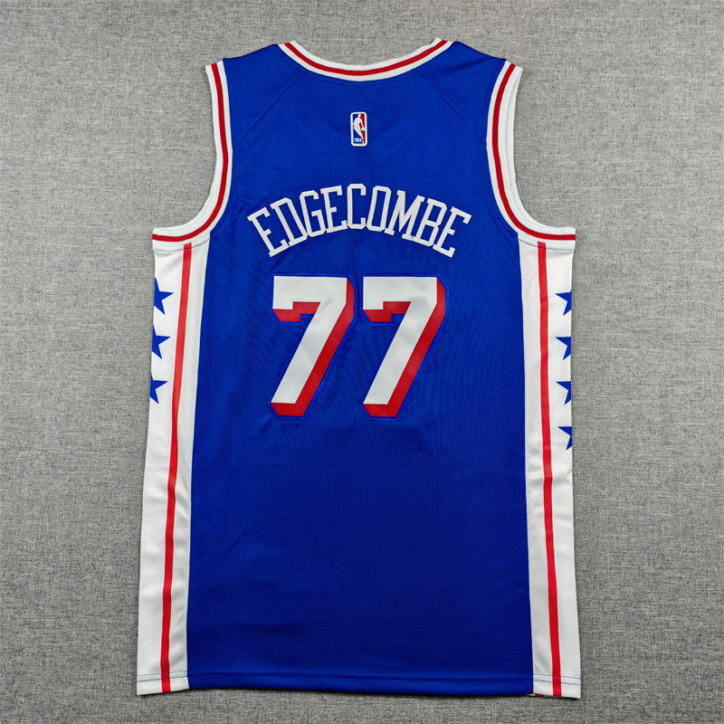 Men's Philadelphia 76ers V. J. Edgecombe Royal Swingman Jersey - Icon Edition