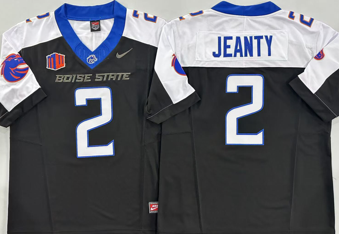 Men's Boise State Broncos Ashton Jeanty Black Player Jersey