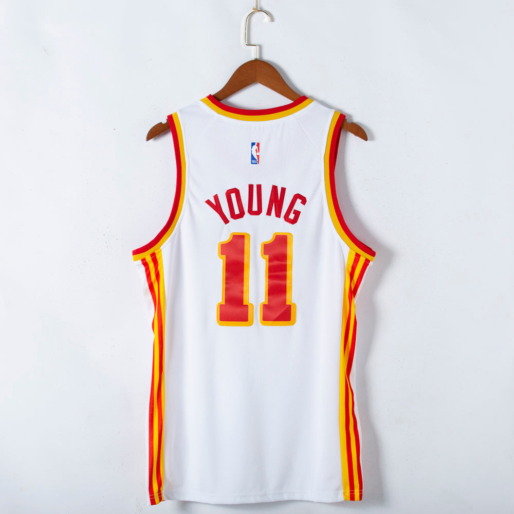 Men's Atlanta Hawks Trae Young White 2020/21 Fast Break Player Jersey