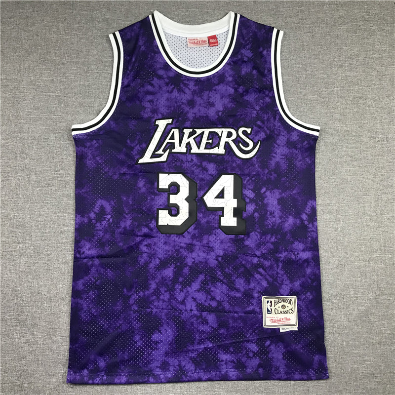 Men's Los Angeles Lakers Shaquille O'Neal Purple Galaxy Swingman Jersey