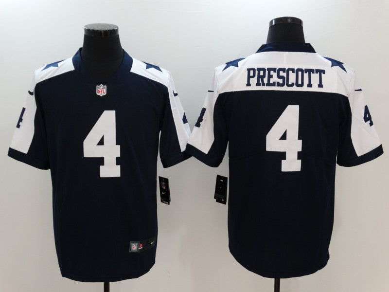 Men's Dallas Cowboys Dak Prescott Navy Game Jersey