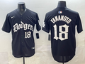 Men's Los Angeles Dodgers Yoshinobu Yamamoto Black Alternate Game Jersey
