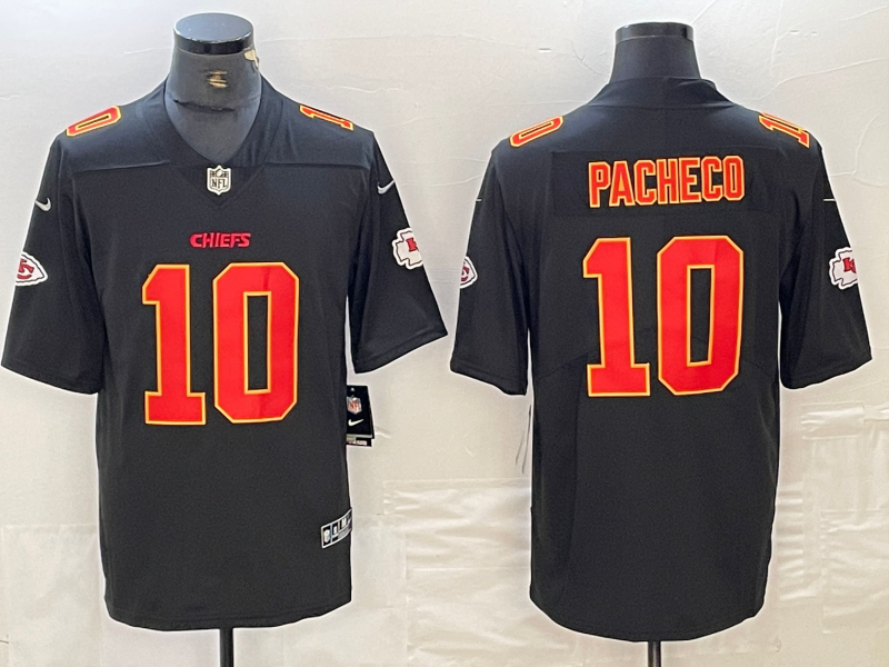 Men's Kansas City Chiefs Isiah Pacheco Black Fashion Game Jersey