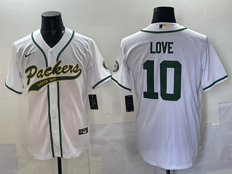 Men's Green Bay Packers Jordan Love White Player Jersey
