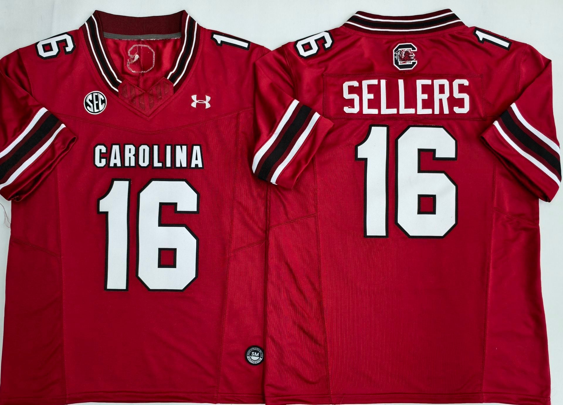 Men's South Carolina Gamecock LaNorris Sellers Red Player Game Jersey