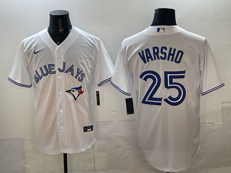 Men's Toronto Blue Jays Daulton Varsho White Home Limited Player Jersey