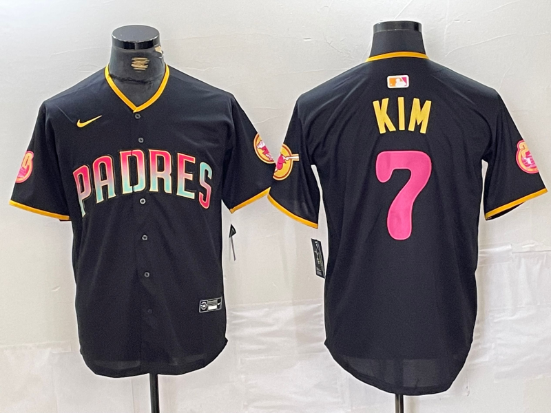 Men's San Diego Padres Ha-Seong Kim Black Replica Player Jersey