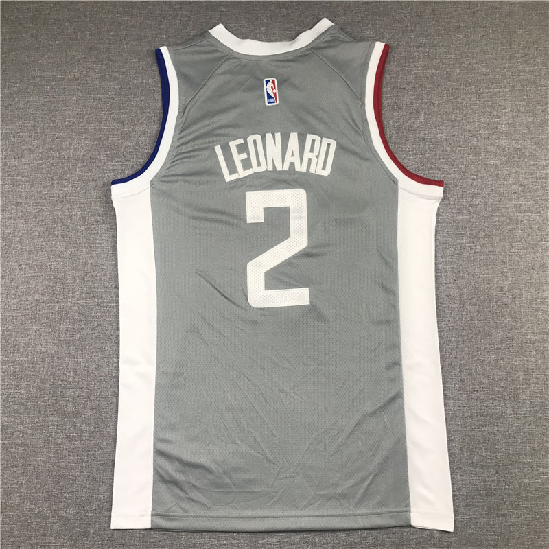 Men's LA Clippers Kawhi Leonard Gray 2020/21 Swingman Jersey - Earned Edition