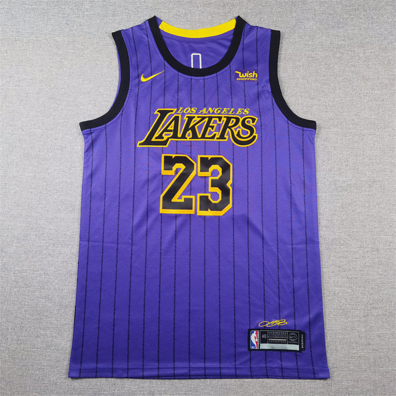 Men's Los Angeles Lakers LeBron James Purple Swingman Jersey - City Edition