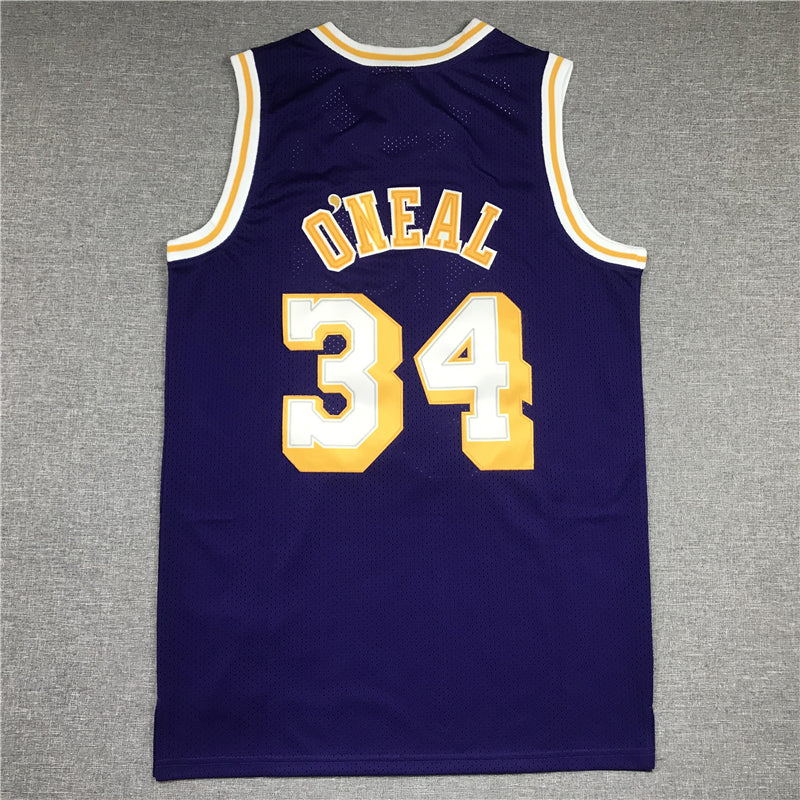 Men's Los Angeles Lakers Shaquille O'Neal Purple 1996-97 Classics Jersey