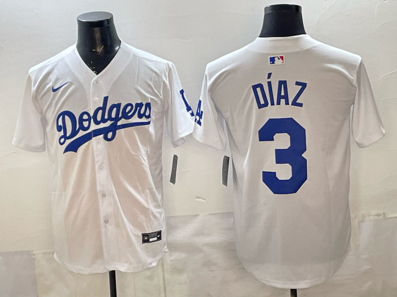 Men's Los Angeles Dodgers Edwin Diaz White Home Replica Jersey