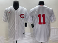 Men's Cincinnati Reds Barry Larkin White 2022 MLB at Field of Dreams Game Authentic Player Jersey