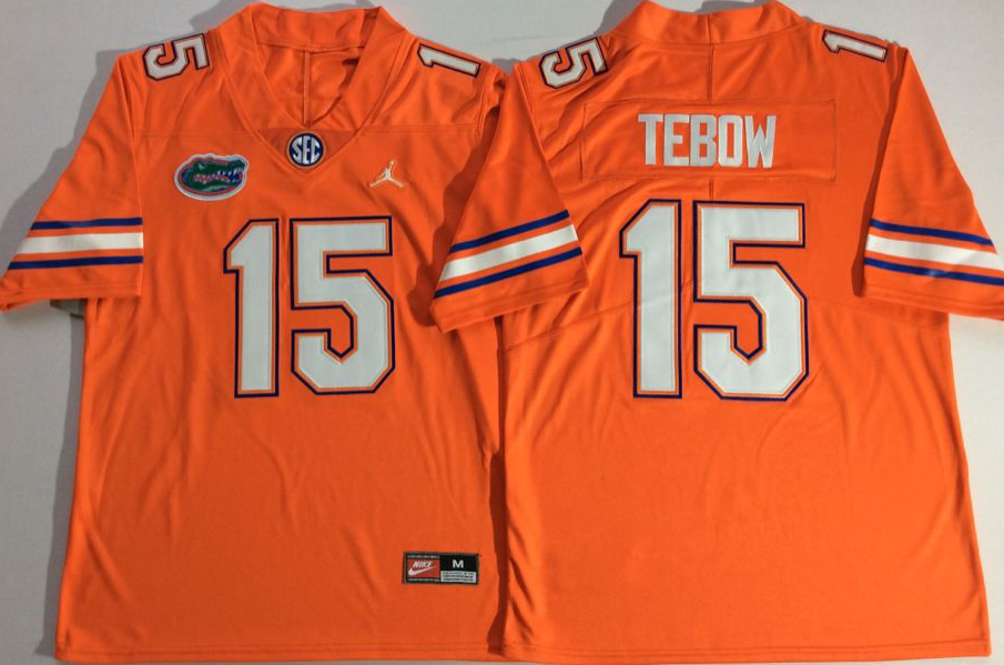 Men's Florida Gators Tim Tebow Orange Player Game Jersey